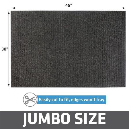 Plush Litter Trapping Grey Cat Litter Mat