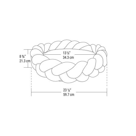 Braided Cuddler Lilac Bed