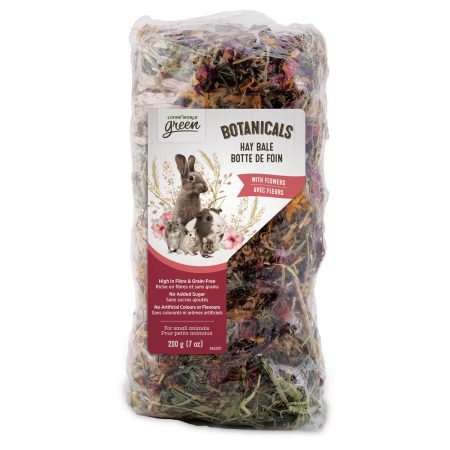 Botanicals Hay Bale with Flowers for Small Animals