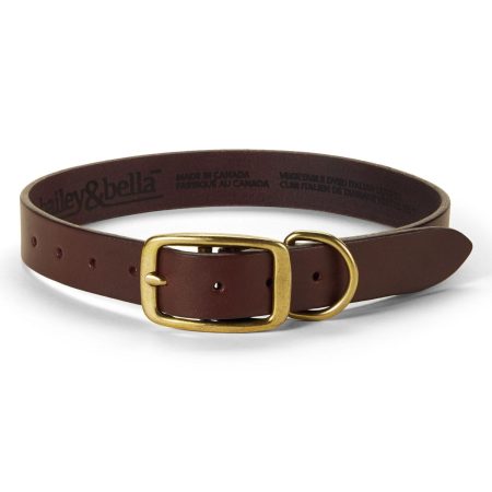 Leather Dark Brown Dog Collar