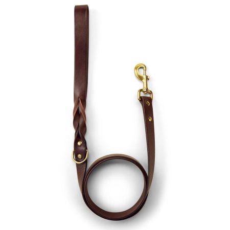 Leather 1in Dark Brown Dog Leash