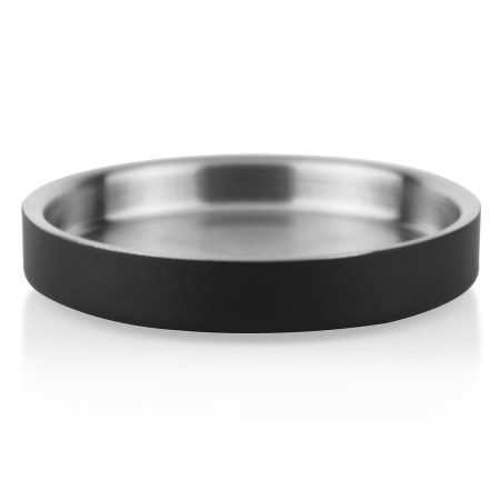 Low Double Wall Black Feeding Bowl