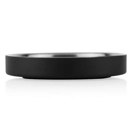 Low Double Wall Black Feeding Bowl