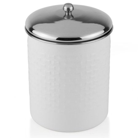 Stainless Steel White Treat Jar