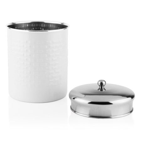 Stainless Steel White Treat Jar