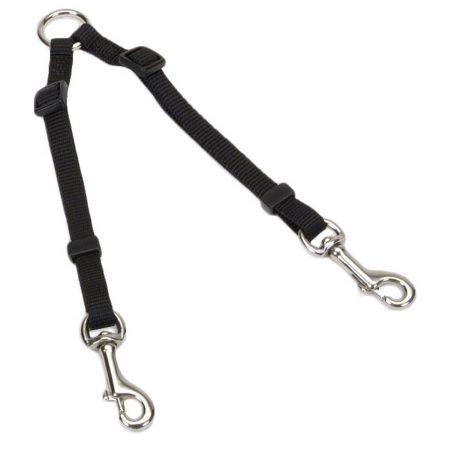 Adjustable 2 Dog Coupler Black