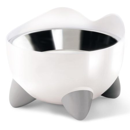 PIXI Elevated Feeding White Cat Bowl