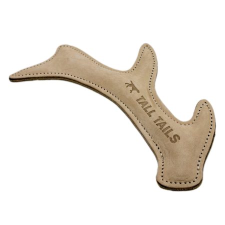 Natural Leather Antler Dog Toy