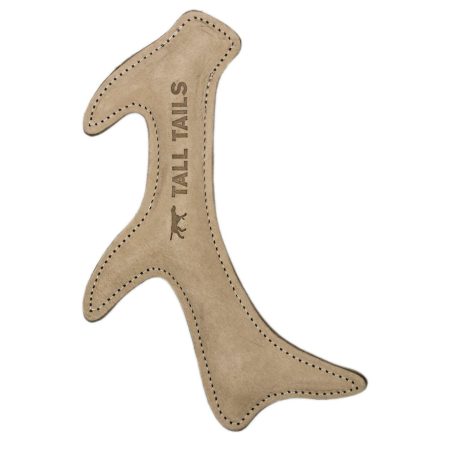 Natural Leather Antler Dog Toy