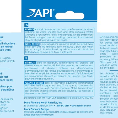 Ammonia Test Strips for Freshwater and Saltwater Aquariums