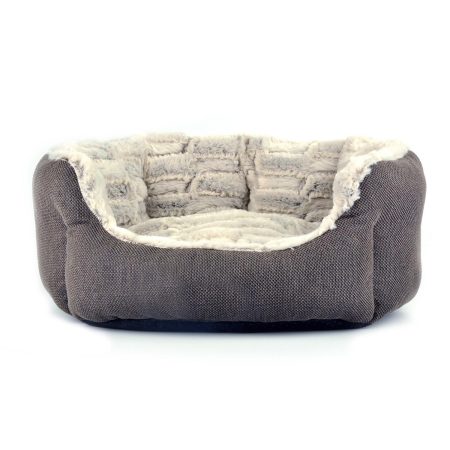 Two Tone Bolster Bed Brown & Beige