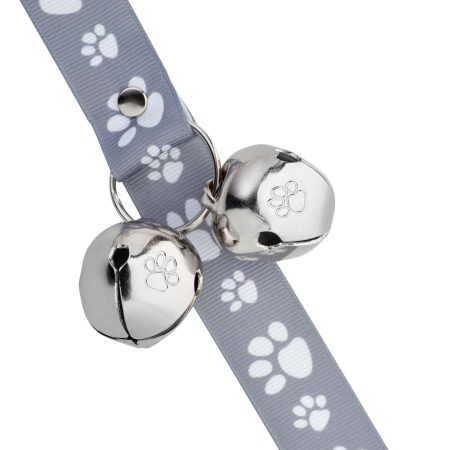 Dog Potty Training Doorbell Gray Pawprint Design