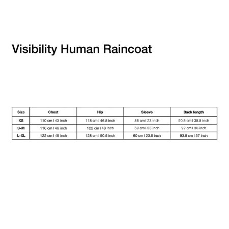 Visibility Yellow Raincoat for Humans