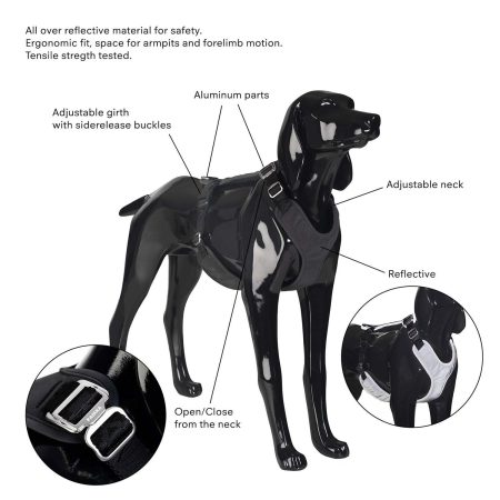 Visibility Dog Harness Black