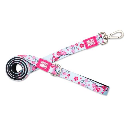 Soft Padded Neoprene Dog Leash 3/5in Cherry Bloom