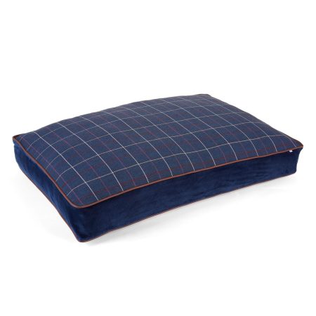 Blue Plaid Mattress Bed