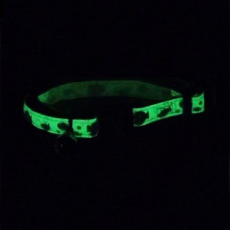 Safe Cat Glow in the Dark Adjustable Breakaway Black Galaxy Cat Collar