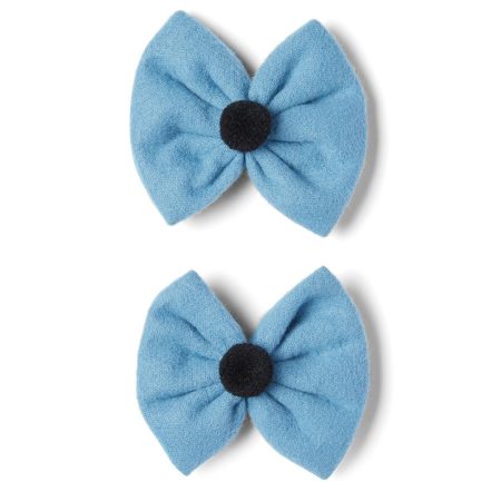 Blue Bow Hairclip Set