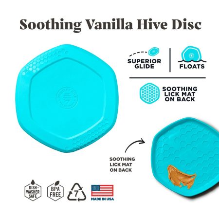 Hive Disc and Lick Mat Vanilla Scented Dog Toy