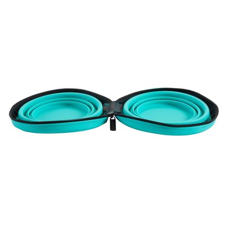 Collapsible Blue Pet Travel Bowls