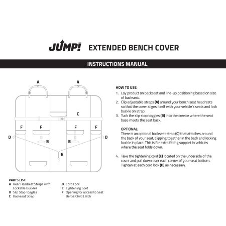 Charcoal Grey Extended Bench Cover