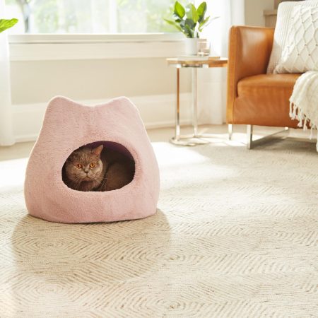 Meow Felt Dusty Rose Chalet Cat Bed