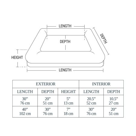 Orthopedic Lounger Grey Bed