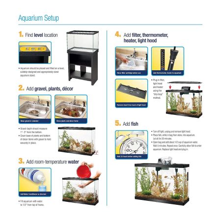 Standard Glass Rectangle Silicone Black Aquarium