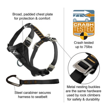 Enhanced Strength Tru-Fit Smart Black Dog Harness