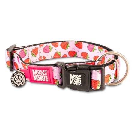 Neoprene SMART ID Strawberry Dog Collar