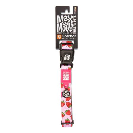 Neoprene SMART ID Strawberry Dog Collar