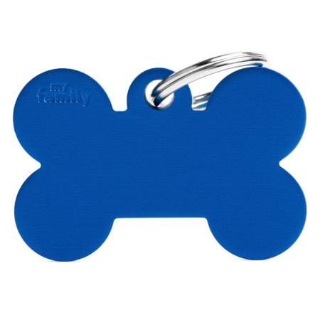 Aluminum Blue Bone ID Tag