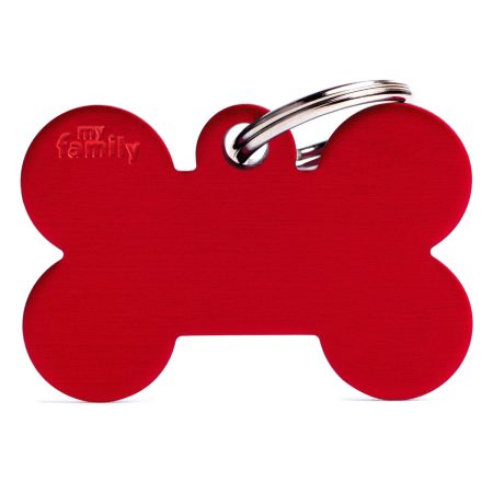 Aluminum Red Bone ID Tag