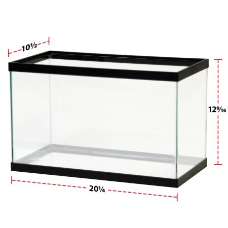 Standard Glass Rectangle Silicone Black Aquarium