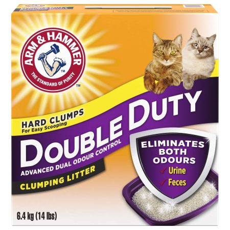 Arm & Hammer Double Duty Clumping Cat Litter, Advanced Dual Odour Control, 6.4-kg