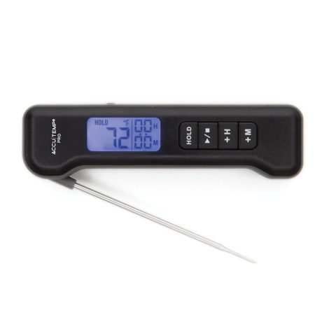 Accutemp Pro Digital Instant Read Cooking/Meat Thermometer with Backlight Display, Black/Grey