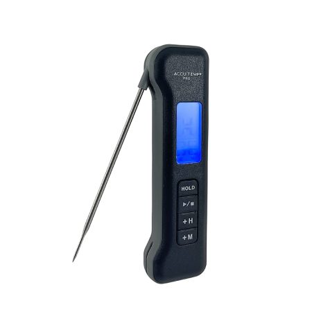 Accutemp Pro Digital Instant Read Cooking/Meat Thermometer with Backlight Display, Black/Grey