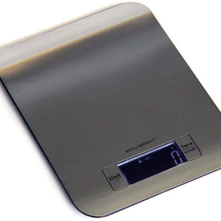 Accuweight Stainless Steel Slim Kitchen Scale, 5kg