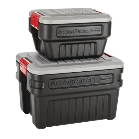 Rubbermaid Action Packer Plastic Lockable Storage Container, Stackable & Recyclable, 90.8-L