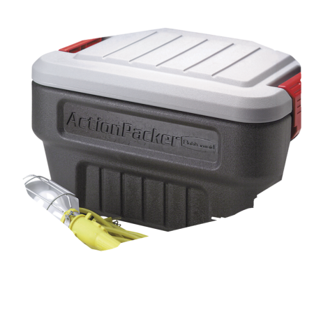 Rubbermaid Action Packer Plastic Lockable Storage Container, Stackable & Recyclable, 30.3-L