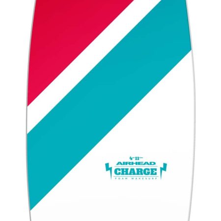 Airhead Charge Youth/Adult 1-Person Wakesurf Board, White/Red, 4.9-ft