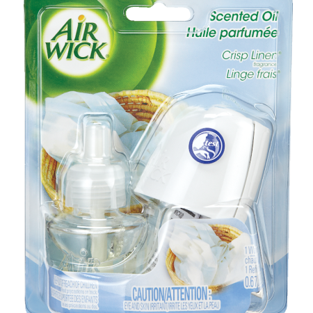 Air Wick Scented Oil Starter Kit, Crisp Linen