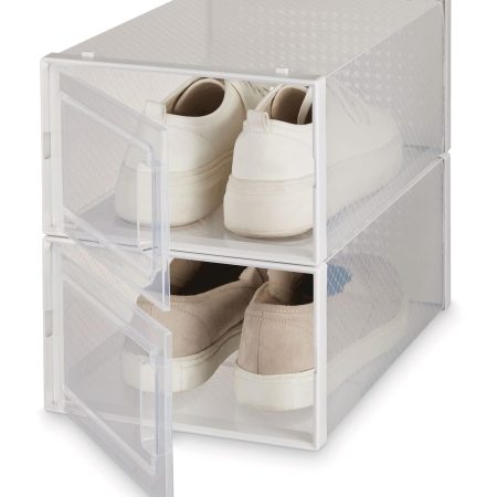 type A Clear Modular Shoe Box and Storage, 2-pk