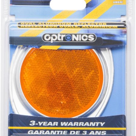 Optronics Oval Aluminum Reflector for Trailer, Amber