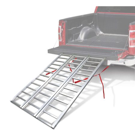 Aluminum Tri-Panel Loading Ramp w/ Adjustable Straps, 77 x 50-in, 1500-lb