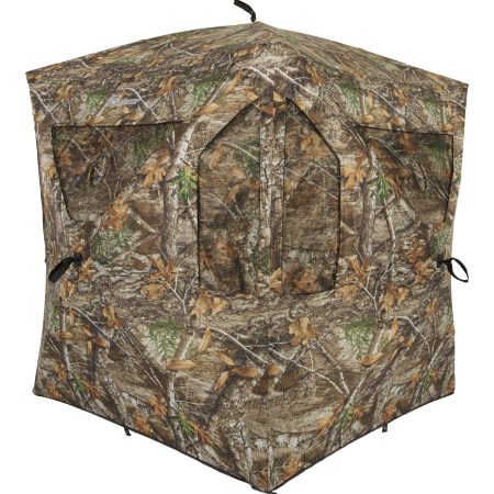 Ameristep Brickhouse Ground Portable 3-Person Hunting Blind/Camo Tent, 59 x 59 x 67-in