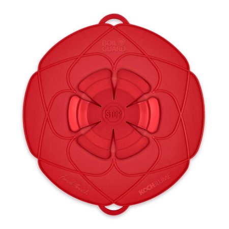 Final Touch® Boil Guard™ Silicone Spill Stopper, Medium, Cherry Red, 8-in