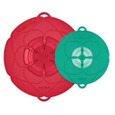 Final Touch® Boil Guard™ Silicone Spill Stopper, Medium, Cherry Red, 8-in