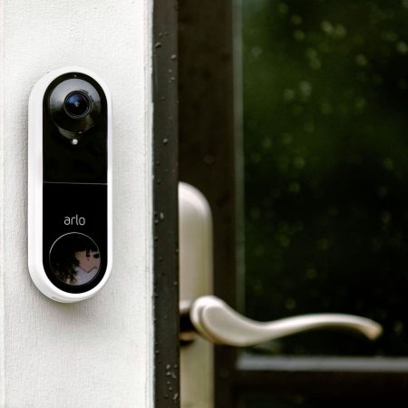 Arlo Wifi Video Camera Doorbell, Black