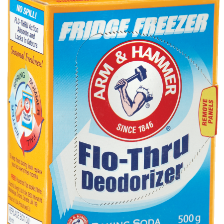 Arm & Hammer Fridge Freezer Flo-Thru Deodorizer Baking Soda, 500-g